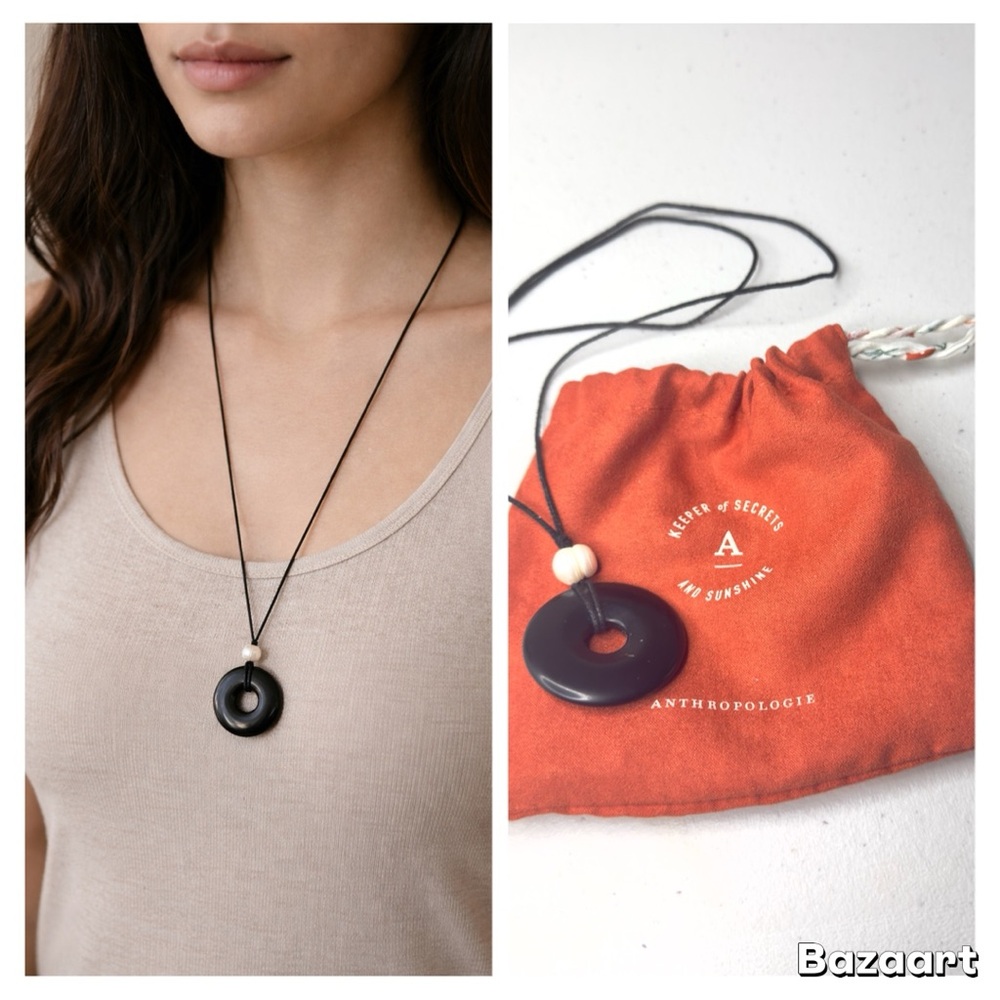Anthropologie x Frasier Sterling Stone Pendant Necklace NWT